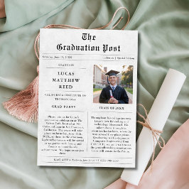 新聞卒業写真発表招待状 招待状