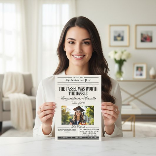 新聞卒業式案内写真QRコード出欠確認 招待状