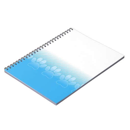 新聞印刷の背景を持つ青と白の手 ノートブック (左側)