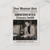 新聞名刺携帯公証書認証 コーリングカード (正面)