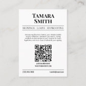 新聞名刺携帯公証書認証 コーリングカード (裏面)