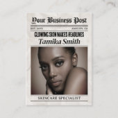 新聞名刺、エステティシャン コーリングカード (正面)