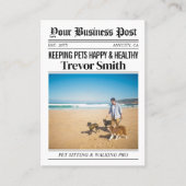 新聞名刺、ペットシッター及びドッグウォーカー コーリングカード (正面)