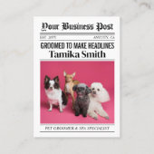 新聞名刺、ペットトリマー及びペットスパ コーリングカード (正面)