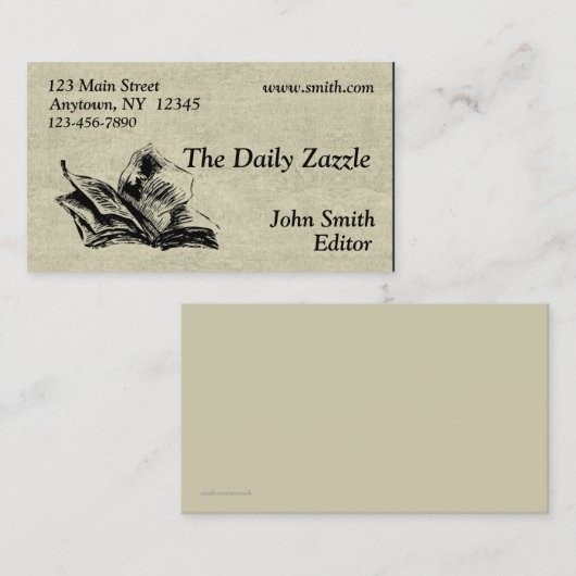 新聞名刺 名刺 (正面/裏面)