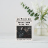 新聞名刺、自動車修理車整備士 コーリングカード (スタンド正面)