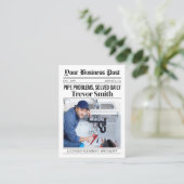 新聞名刺、配管配管工 コーリングカード (スタンド正面)