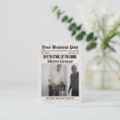 新聞名刺、食料品配達サービス コーリングカード (スタンド正面)