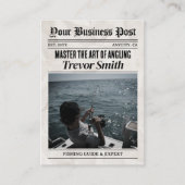 新聞名刺、魚釣り案内サービス コーリングカード (正面)