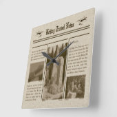 新聞壁時計 スクエア壁時計 (傾斜)