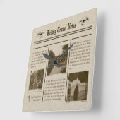 新聞壁時計 スクエア壁時計 (傾斜)