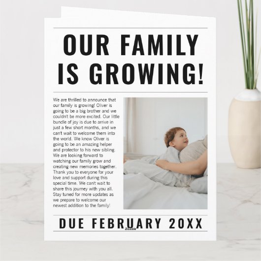 新聞大おもしろい兄さん妊娠発表 カード (裏面)