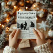 新聞婚約したのクリスマス写真 シーズンカード