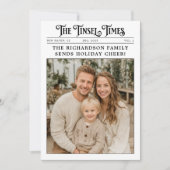 新聞家族の年のレビュー写真クリスマス シーズンカード (正面)