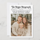 新聞家族の年のレビュー写真クリスマス シーズンカード (正面)