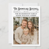 新聞家族の年のレビュー写真クリスマス シーズンカード (正面)