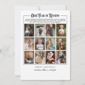 新聞家族の年のレビュー写真クリスマス シーズンカード (裏面)