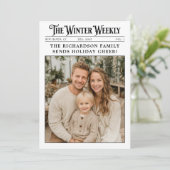 新聞家族の年のレビュー写真クリスマス シーズンカード (スタンド正面)