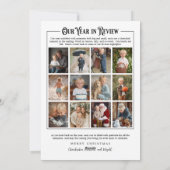 新聞家族の年のレビュー写真クリスマス シーズンカード (裏面)