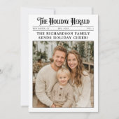 新聞家族の年のレビュー写真クリスマス シーズンカード (正面)