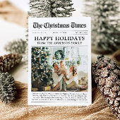 新聞年のレビュー家族の写真クリスマス シーズンカード