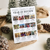 新聞年のレビュー家族の写真クリスマス シーズンカード