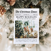 新聞年のレビュー家族の写真クリスマス シーズンカード