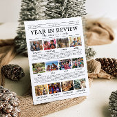 新聞年のレビュー家族の写真クリスマス シーズンカード