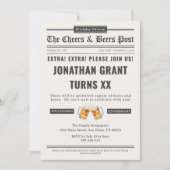 新聞応援&ビール醸造所バースデーパーティー 招待状 (正面)