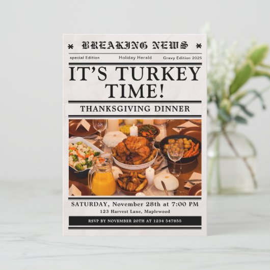 新聞感謝祭ディナー秋 招待状 (スタンド正面)