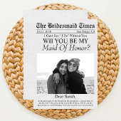 新聞撮ユニーク影メイド・オブ・オーナー（花嫁付き添い人）案 招待状