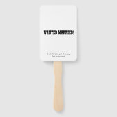 新聞最高ののタイムラインと結婚式 プログラム ハンドファン (裏面)