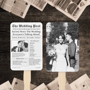 新聞最高ののタイムラインと結婚式 プログラム ハンドファン
