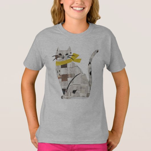 新聞猫 Tシャツ (正面)