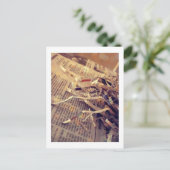 新聞用紙のクリスマス シーズンポストカード (スタンド正面)