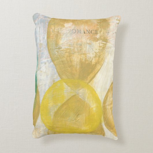 新聞用紙のモダンの抽象的な絵画 アクセントクッション (裏面(縦))