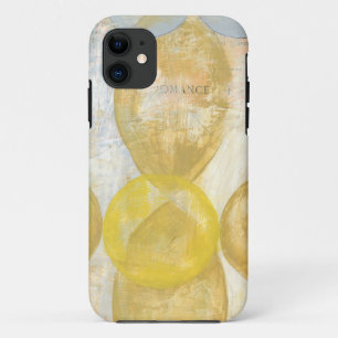 新聞用紙のモダンの抽象的な絵画 iPhone 11 ケース
