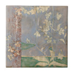 新聞用紙の背景に白い花 タイル<br><div class="desc">新聞社の背景と深い色の背景は、ジェニファー・ゴルdbergerによるこの種の焦点である白い花絵画をほぼ隠している。非常に魅力的なプリントユニーク、それは前衛芸術を愛する誰かのための素敵な贈り物を作ることができる！</div>