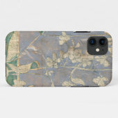 新聞用紙の背景の白い花 Case-Mate iPhoneケース (裏面(横))