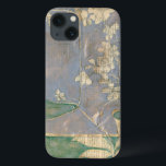 新聞用紙の背景の白い花 iPhone 13ケース<br><div class="desc">新聞用紙の背景およびほとんど深く着色された背景の皮ジェニファーGoldbergerによってこの絵画の焦点行う白い花。 非常にユニークな、従事のプリント、それは前衛の芸術を愛する誰かのための素晴らしいギフトを作ることができます!</div>