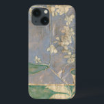 新聞用紙の背景の白い花 iPhone 13ケース<br><div class="desc">新聞用紙の背景およびほとんど深く着色された背景の皮ジェニファーGoldbergerによってこの絵画の焦点行う白い花。 非常にユニークな、従事のプリント、それは前衛の芸術を愛する誰かのための素晴らしいギフトを作ることができます!</div>