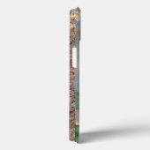 新聞用紙の背景の白い花 Case-Mate iPhoneケース (裏面 / 右)