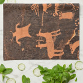 新聞石の岩石彫刻のパネル-ユタ キッチンタオル (折り畳み)