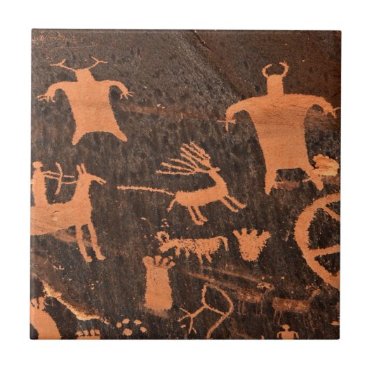 新聞石の岩石彫刻のパネル-ユタ タイル (正面)