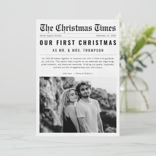 新聞社の初めてのクリスマス結婚した新刊 シーズンカード (スタンド正面)