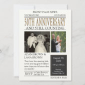 新聞社の50周年記念祝賀会 招待状 (正面)