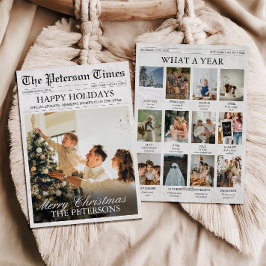新聞社クリスマスニュースレターWhat a Year Photos シーズンカード
