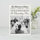 新聞社テンプレート 招待状 (スタンド正面)