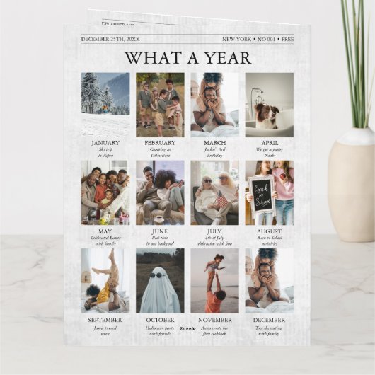 新聞社ユニークのクリスマスカード カード (裏面)