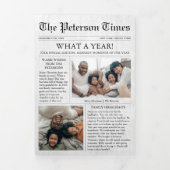 新聞社ユニークのクリスマスWhat a Yearの写数々の真 三つ折りクリスマスカード (カバー)